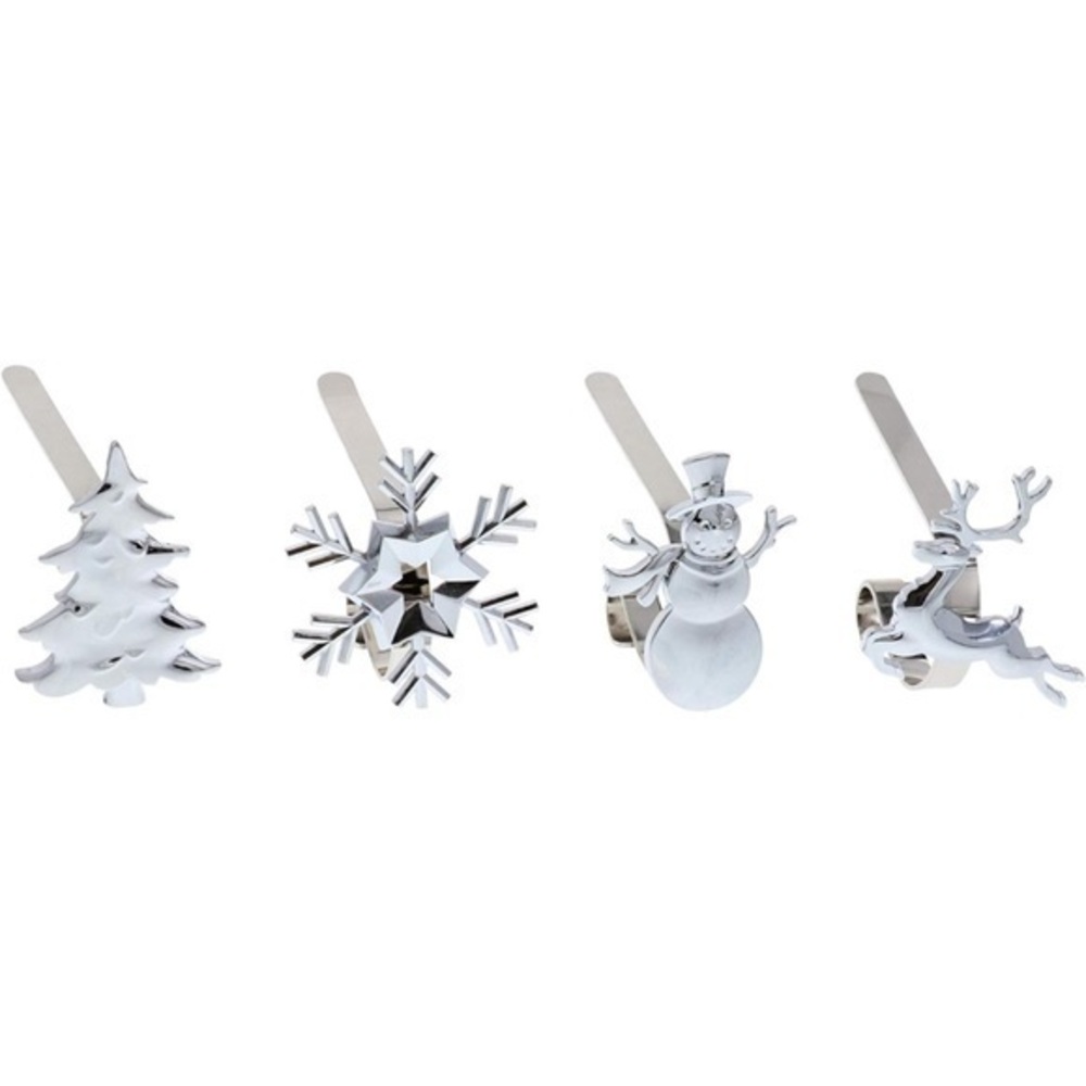 Haute Decor The Original MantleClip Stocking Holder with Removable Holiday Icons